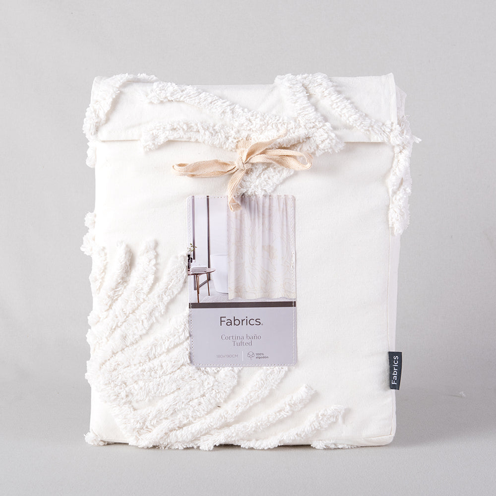 Cortina Baño Tufted Romantic Crudo