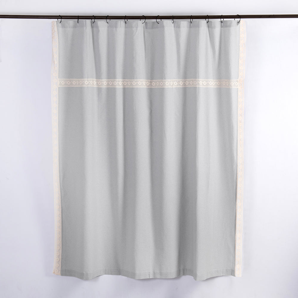 Cortina Baño Broderie Perla