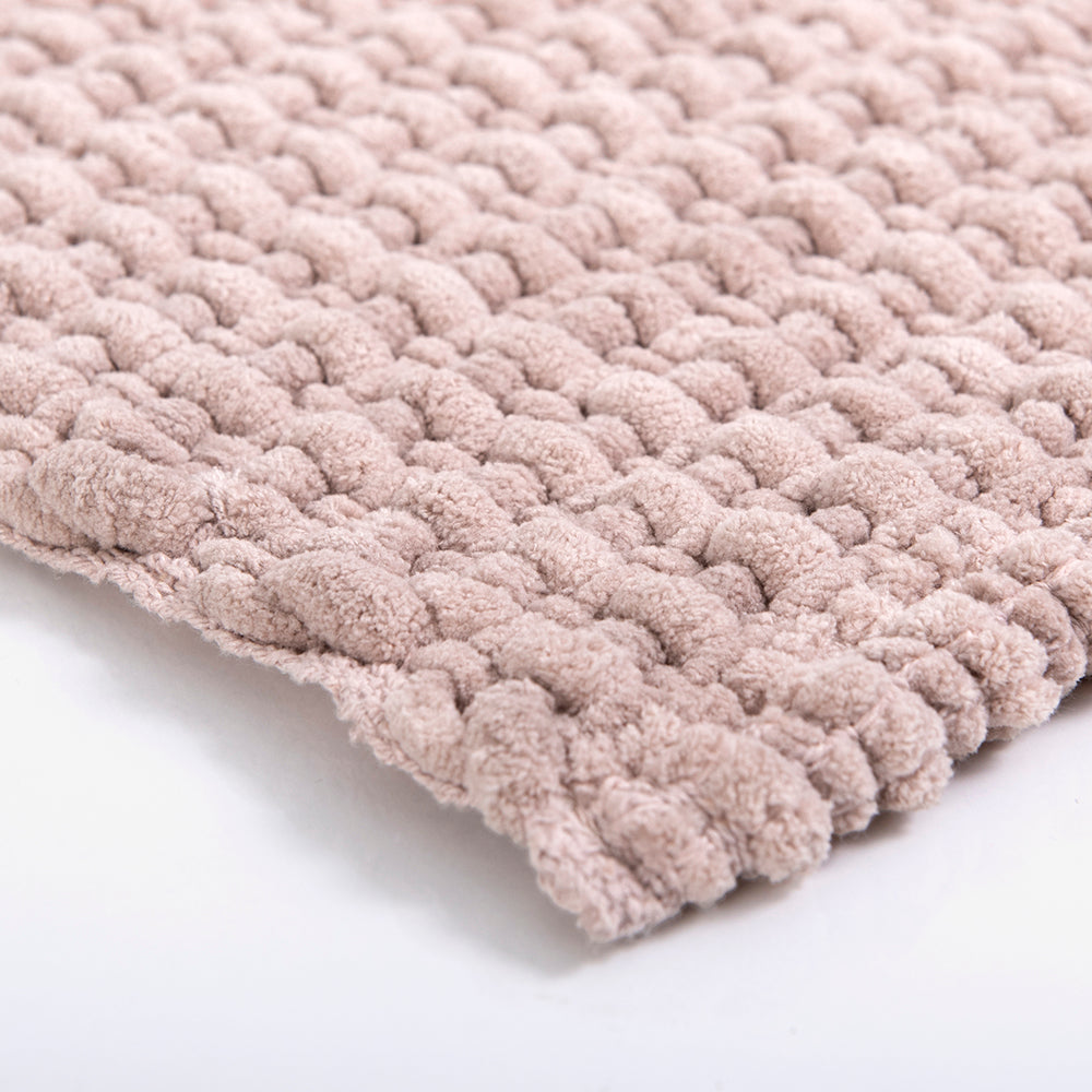 Piso Baño Tejido Rosado