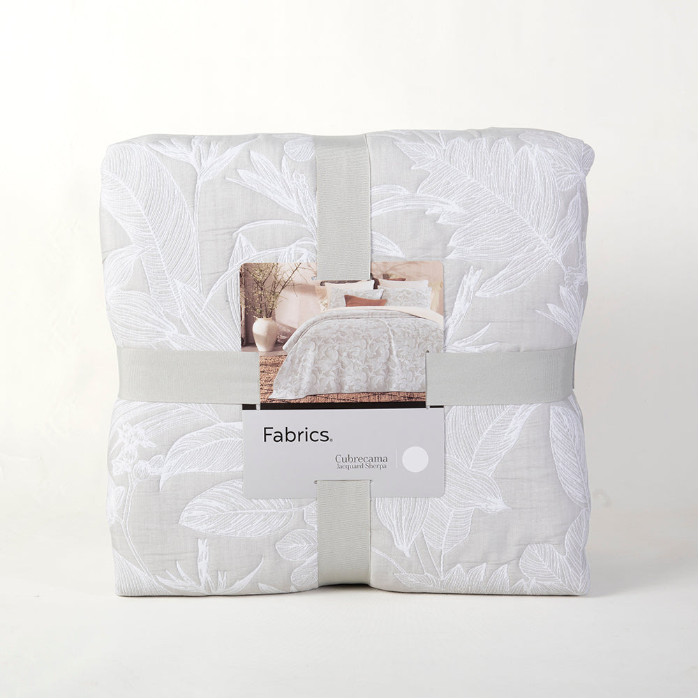 Cubrecama Jacquard Sherpa Lille 1.5 Plazas Perla