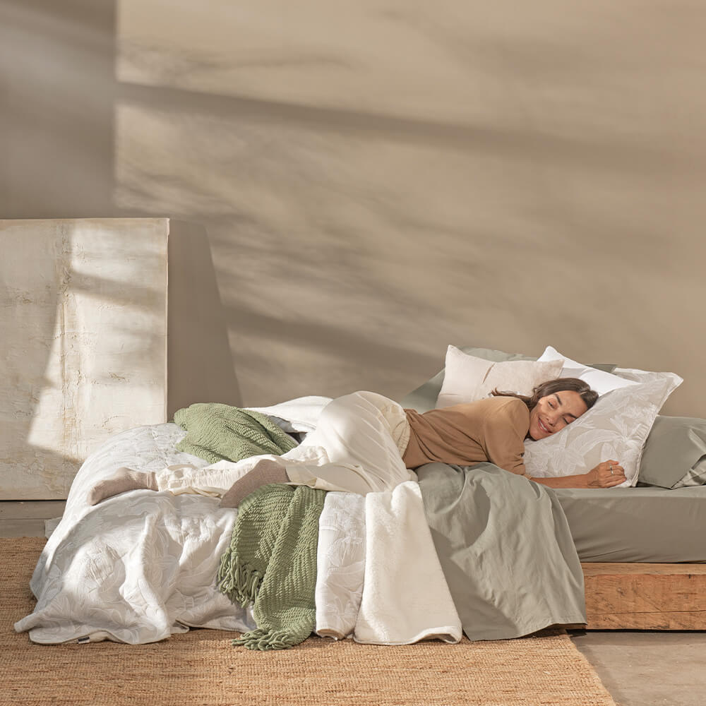 Cubrecama Jacquard Sherpa Lille Super King Perla