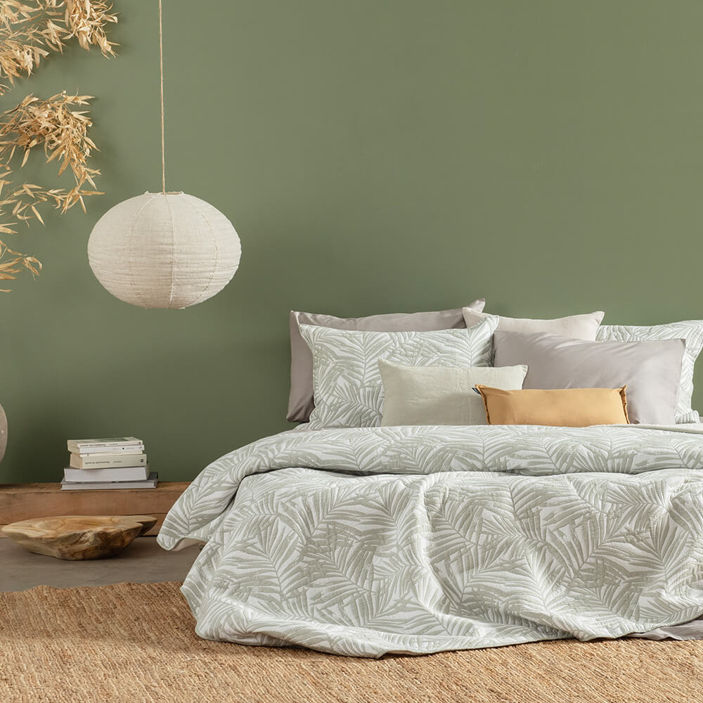 Cubrecama Jacquard Sherpa Niza Super King Verde