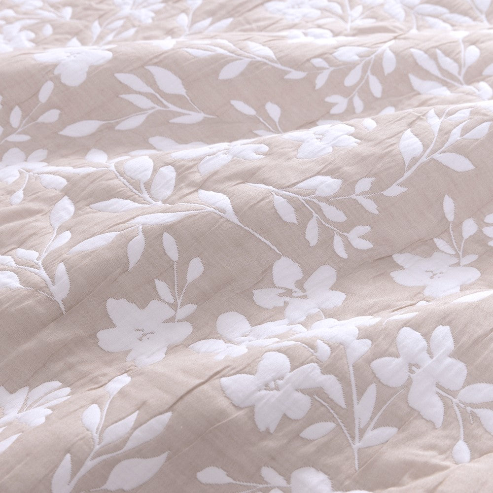 Cubrecama Jacquard Sherpa Gardenia Super King Beige