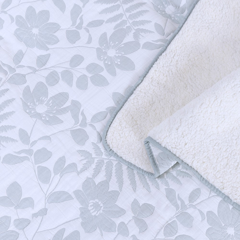 Cubrecama Jacquard Sherpa Bruma Super King Agua