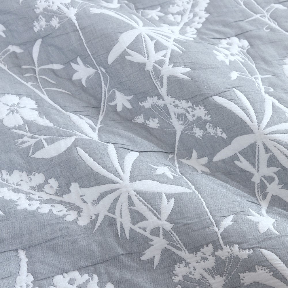 Cubrecama Jacquard Sherpa Herbal Super King Azul