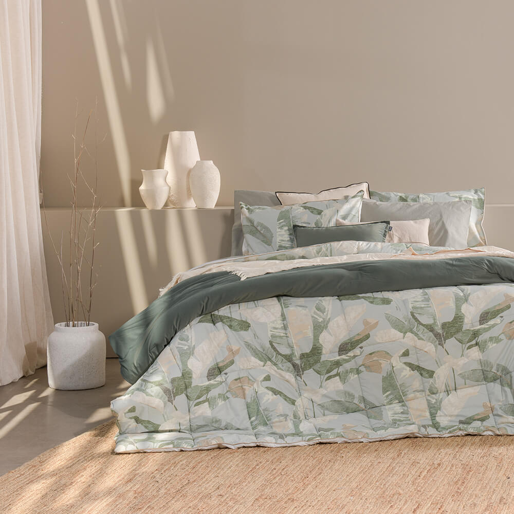 Plumón Estampado Macao King Verde