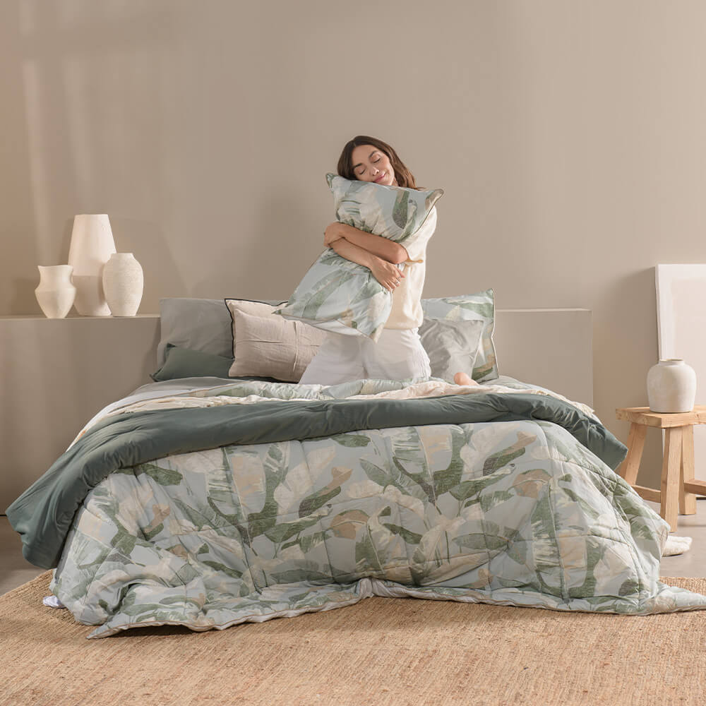 Plumón Estampado Macao King Verde