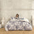 Plumón Estampado Sherpa Cerezo 2 Plazas Azul