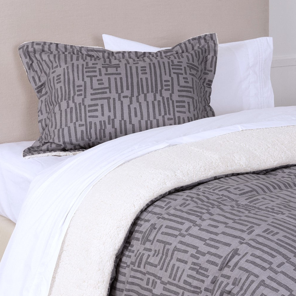 Plumón Estampado Sherpa Inca 1.5 Plazas Marengo