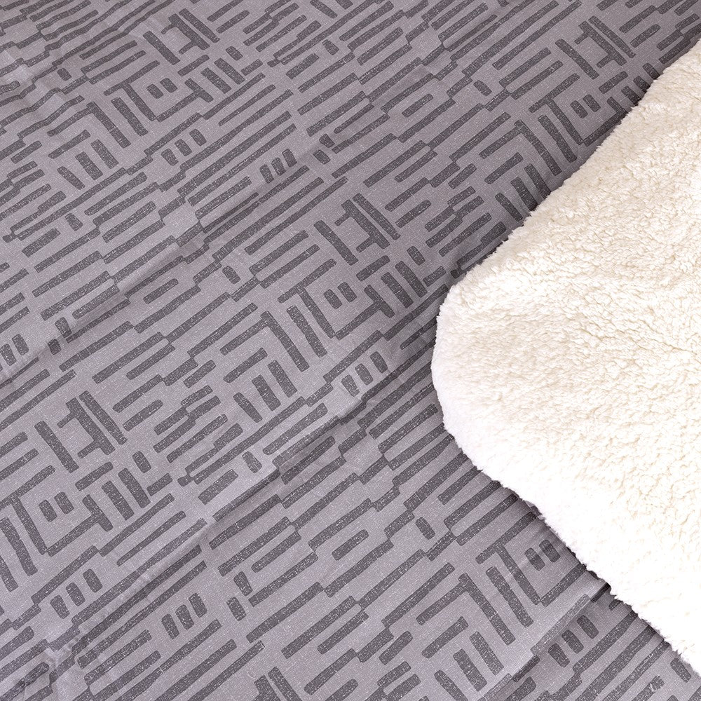 Plumón Estampado Sherpa Inca 1.5 Plazas Marengo