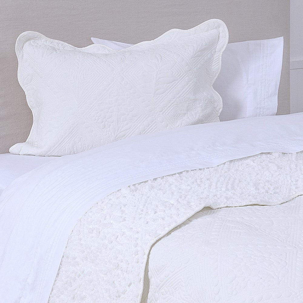 Cubrecama Quilt Sherpa Elisa 1.5 Plazas Crudo