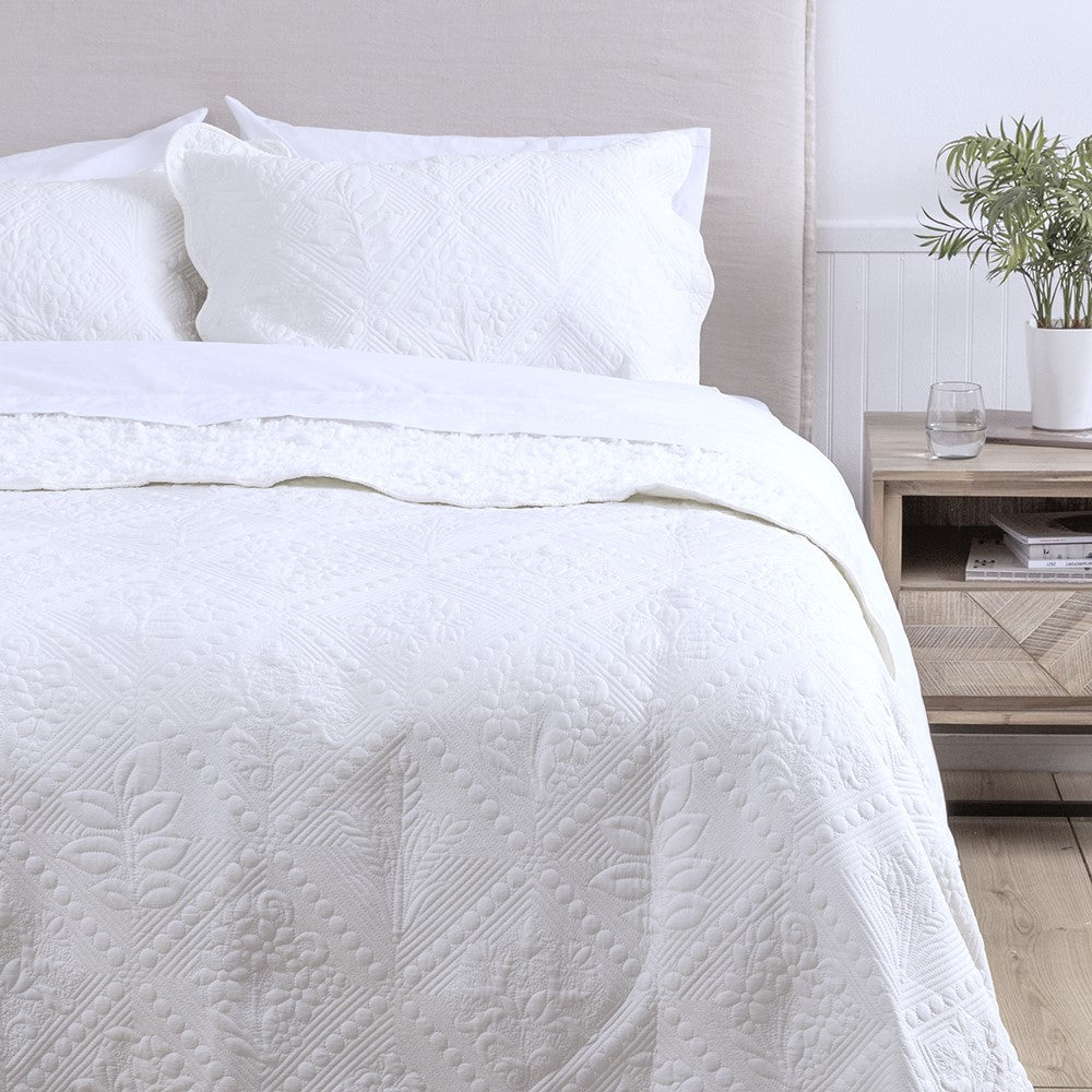 Cubrecama Quilt Sherpa Elisa King Crudo