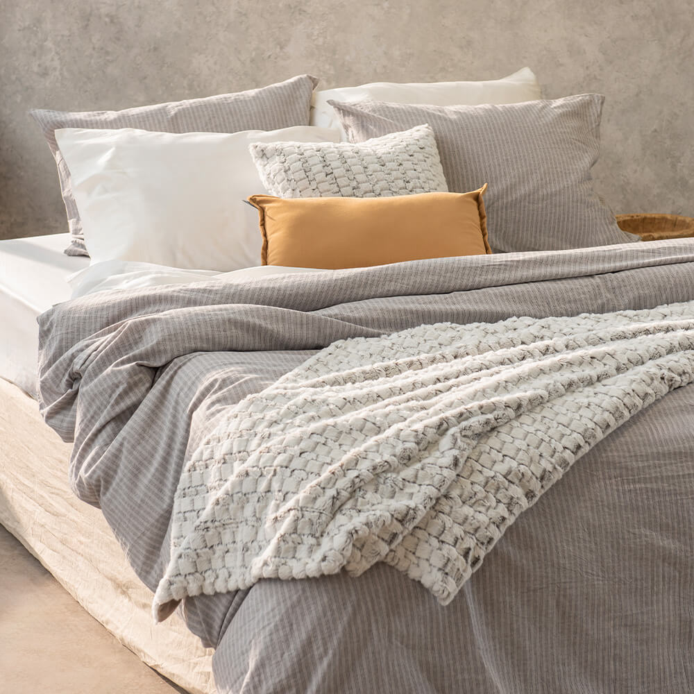 Funda Plumón Derby 1.5 Plazas Gris