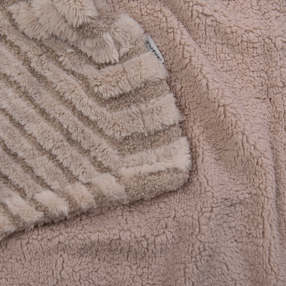 Manta Jacquard Sherpa Loop Beige