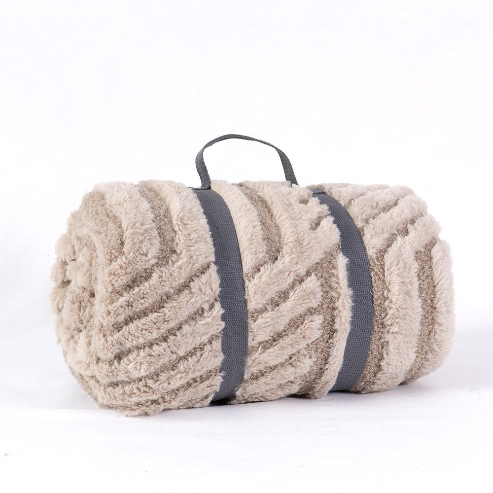 Manta Jacquard Sherpa Loop Beige