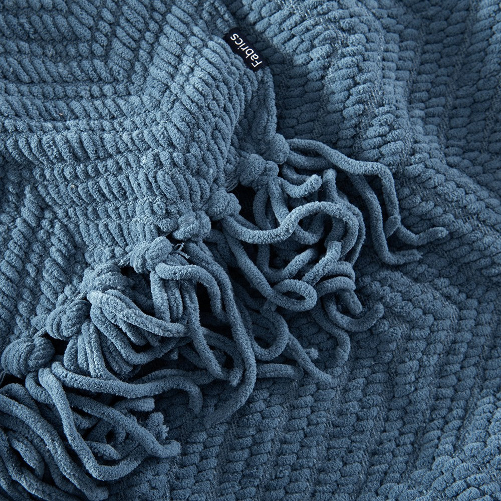 Manta Chunky Zigzag Azul