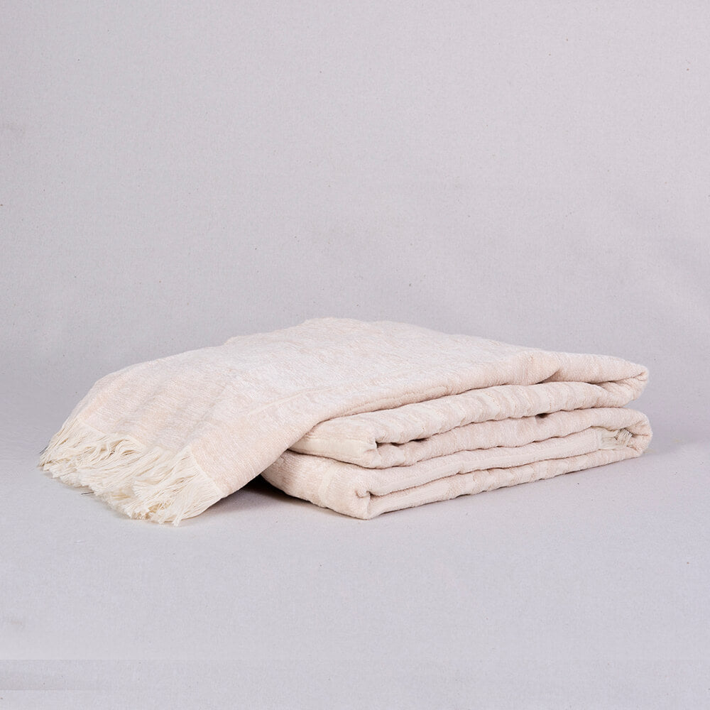 Manta Chenilla Boston Marfil