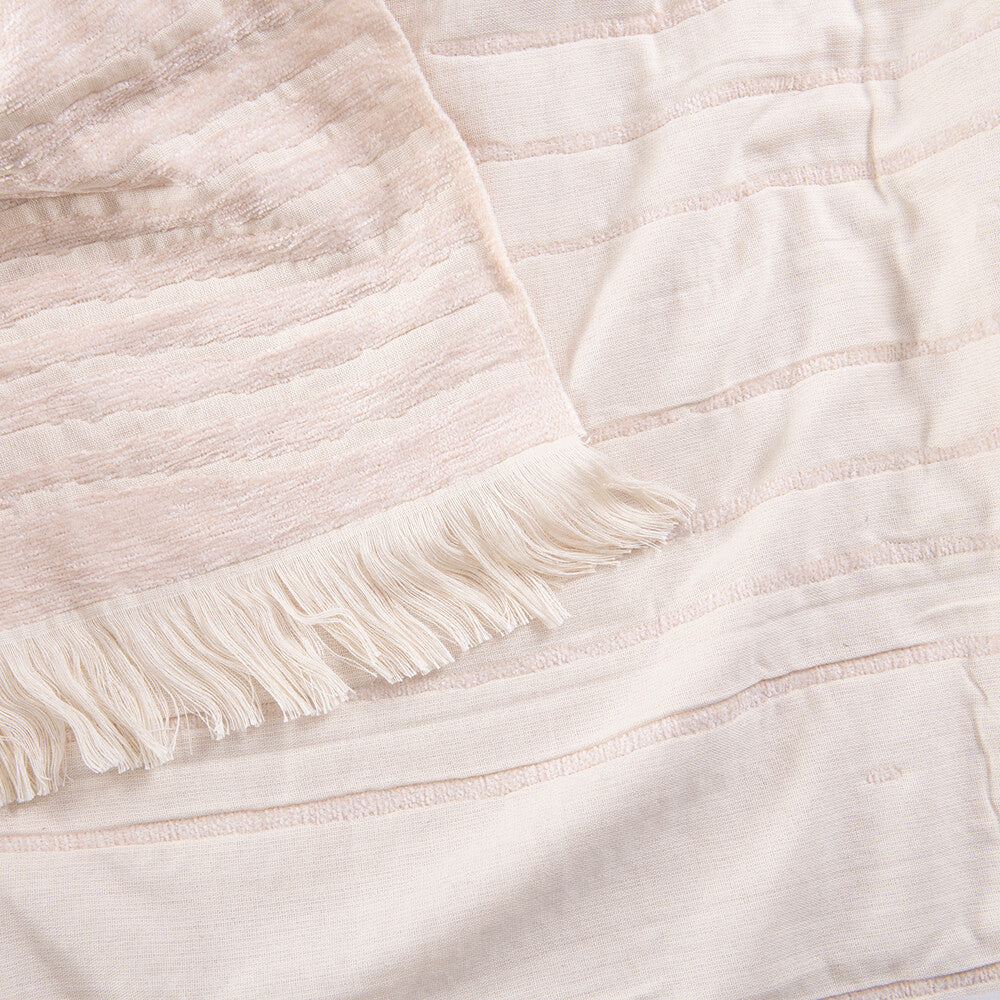 Manta Chenilla Boston Marfil