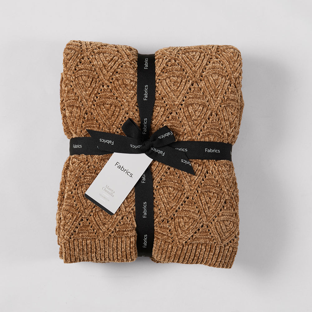 Manta Chenilla Lyon Ocre