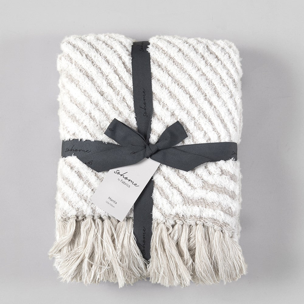 Manta Diagonal Beige