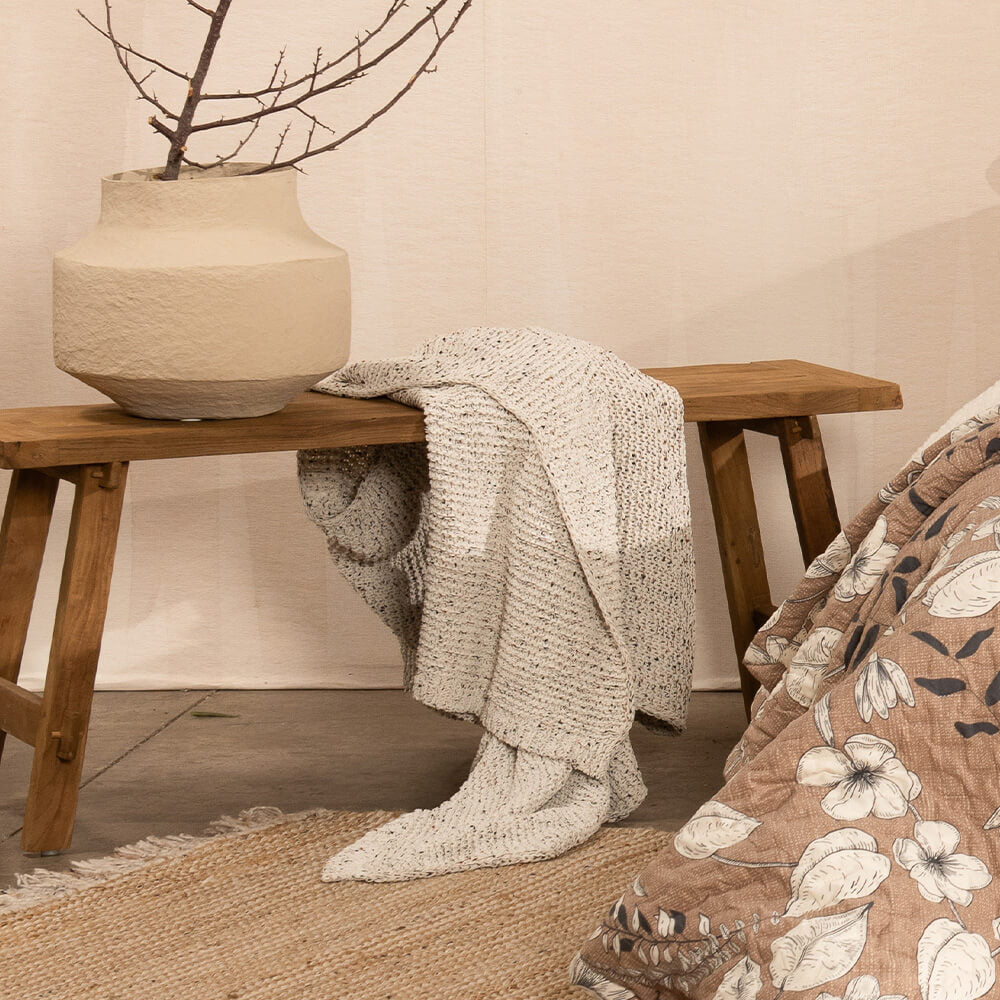 Manta Chenilla Memphis Crudo