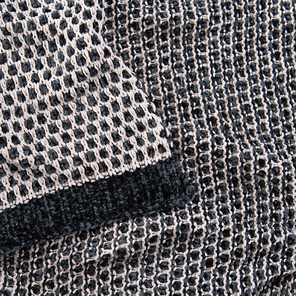 Manta Chenilla Atlanta Negra