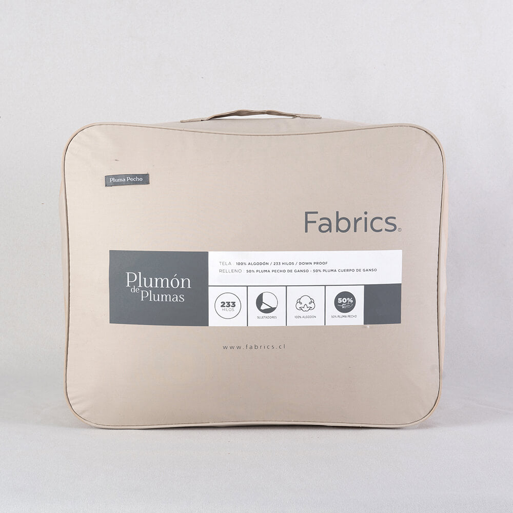 Plumón Pluma 50% Pecho King Blanco