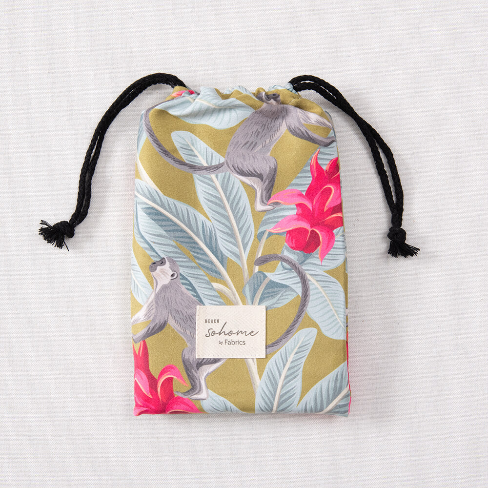 Toalla Playa Microfibra Monos Verde