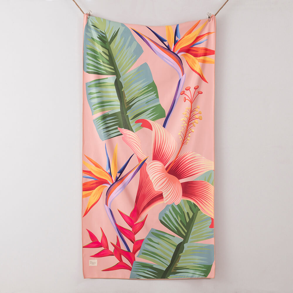 Toalla Playa Microfibra Paraíso Coral