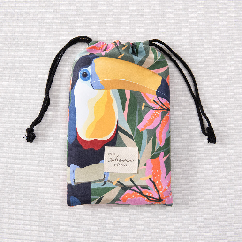 Toalla Playa Microfibra Tucán Verde