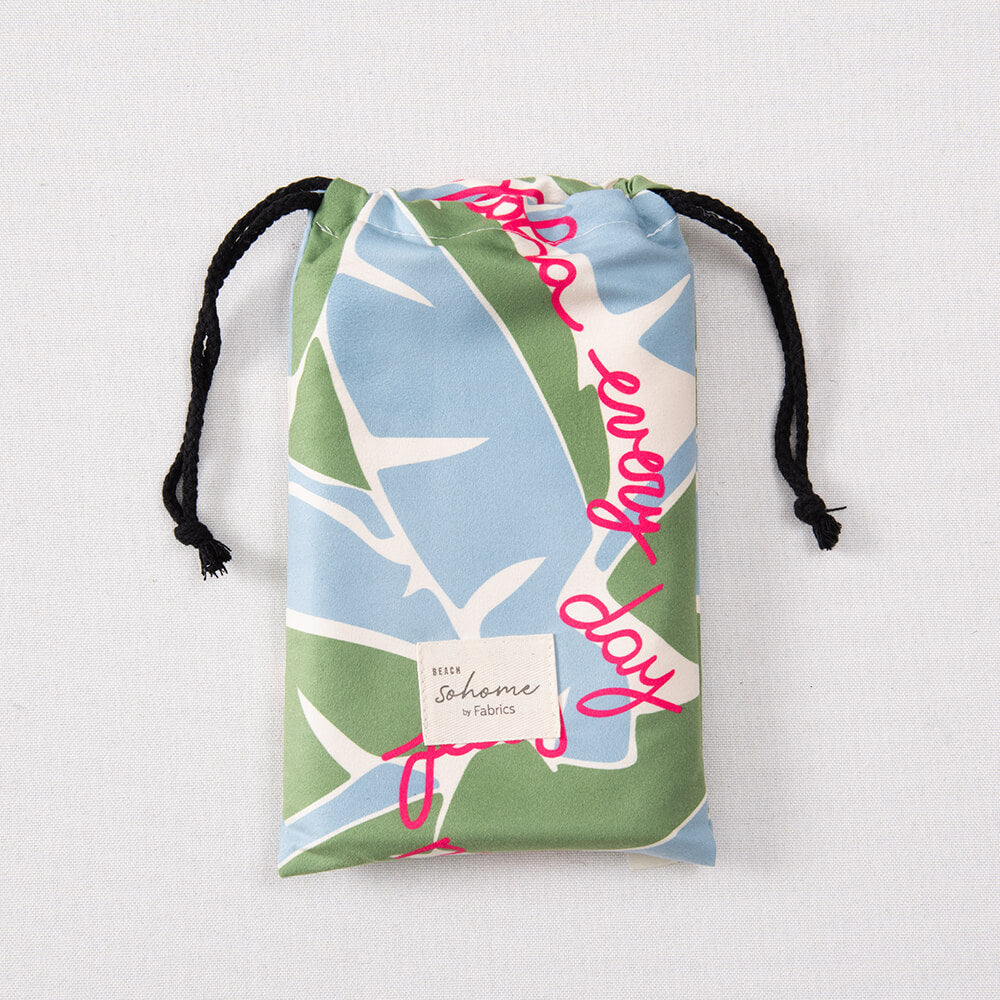 Toalla Playa Microfibra Aloha Celeste