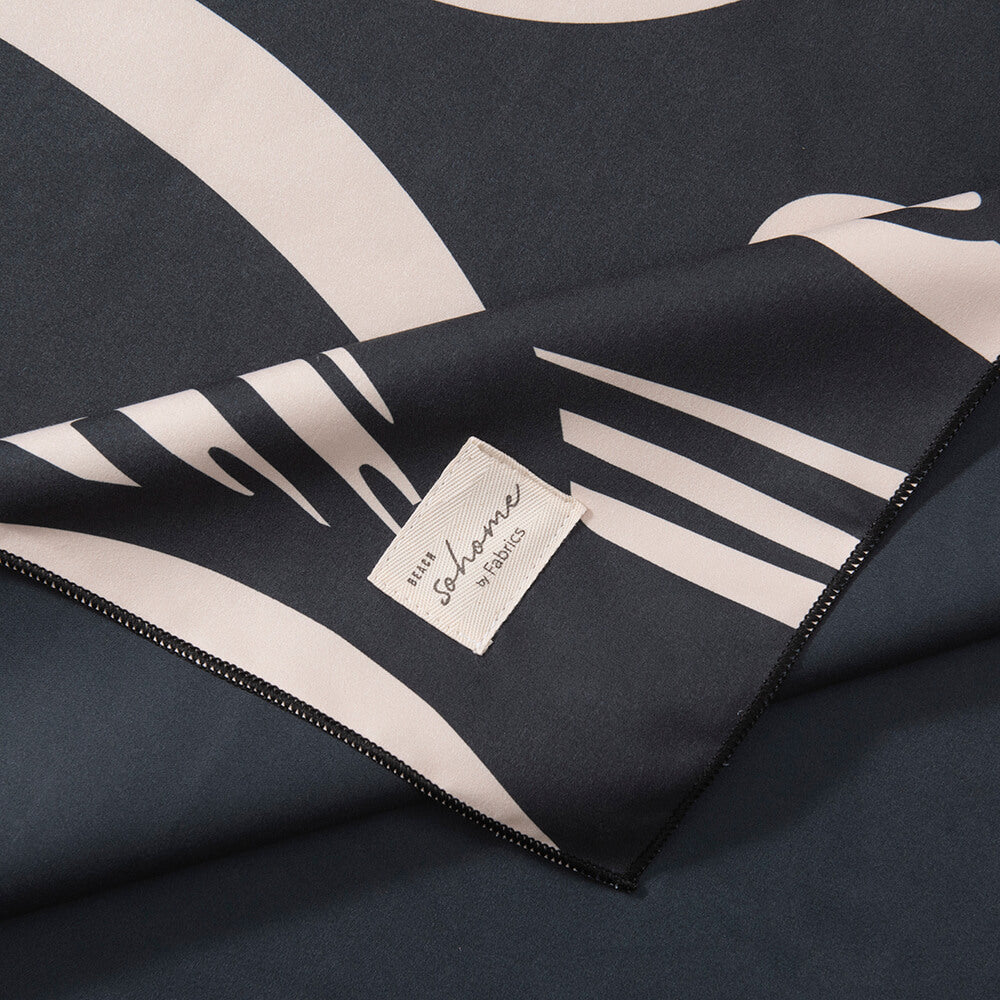 Toalla Playa Microfibra Mallorca Negro