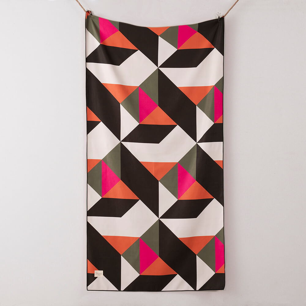 Toalla Playa Microfibra Mónaco Fucsia