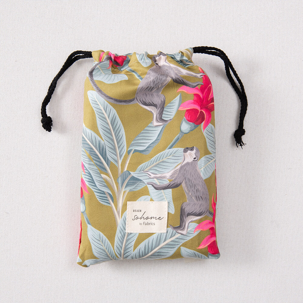 Toalla Playa XL Microfibra Monos Verde