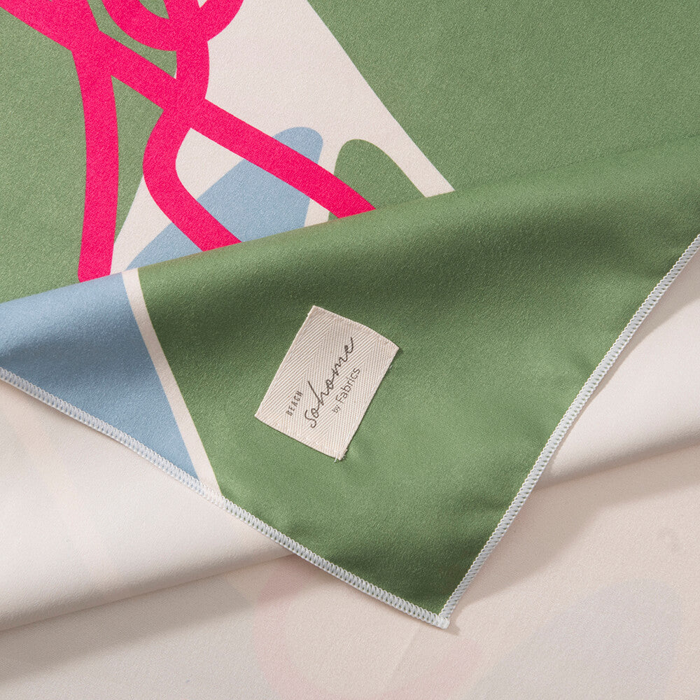 Toalla Playa XL Microfibra Aloha Celeste