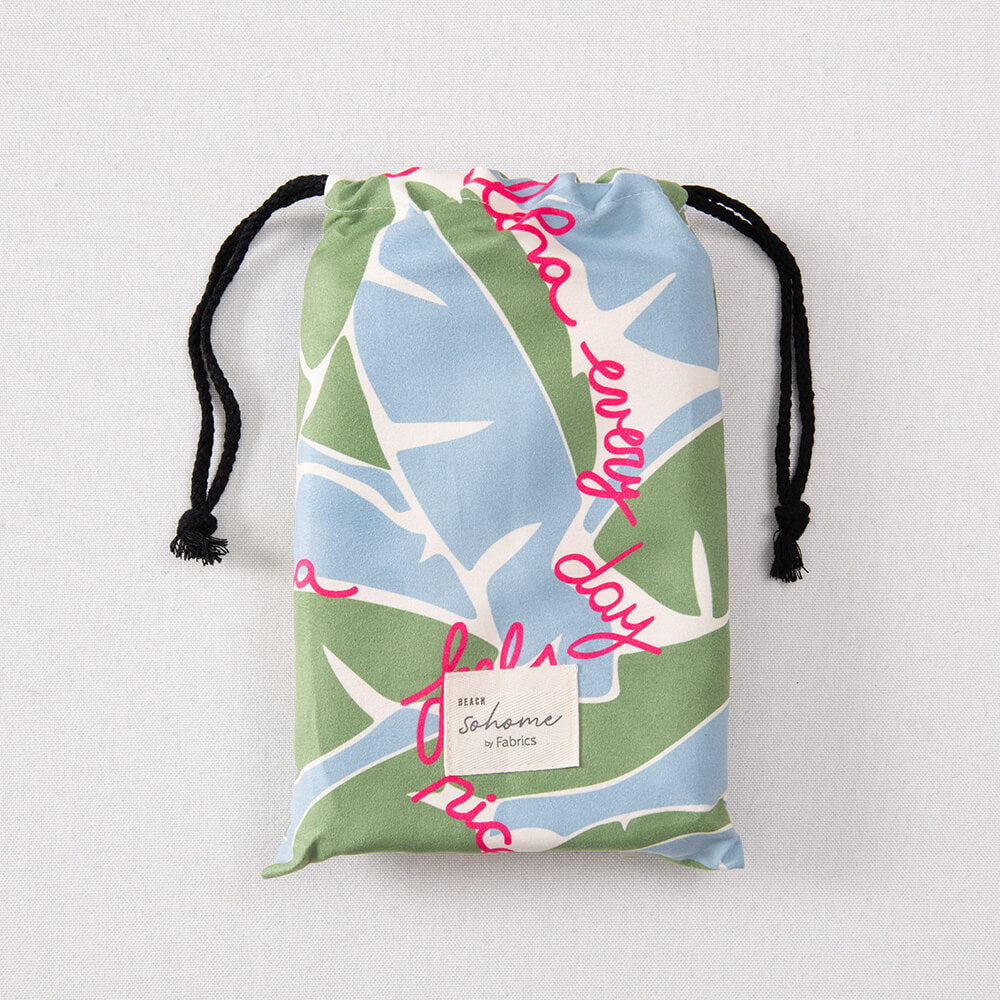 Toalla Playa XL Microfibra Aloha Celeste