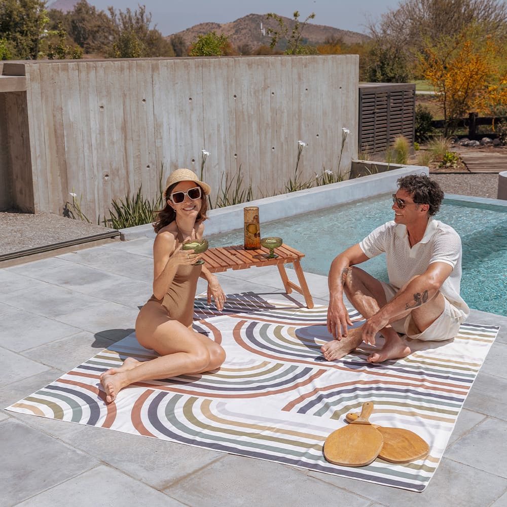 Toalla Playa XL Microfibra Cerdeña Crudo