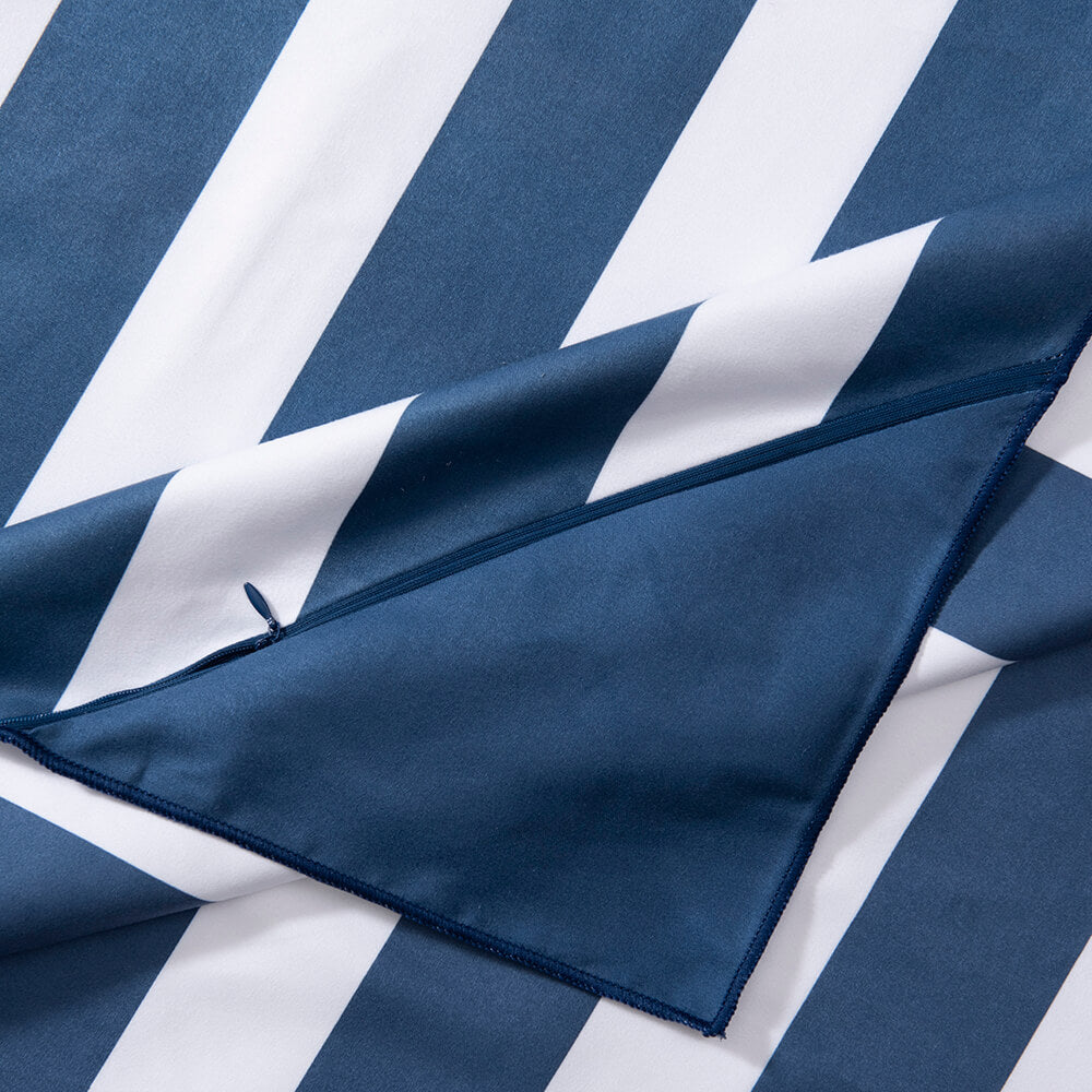 Toalla Playa Microfibra Rayas Azul