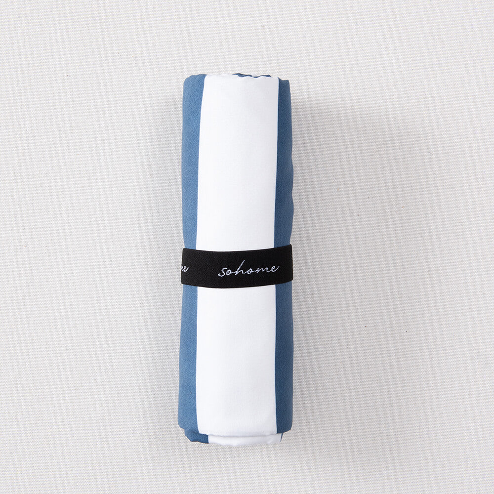 Toalla Playa Microfibra Rayas Azul