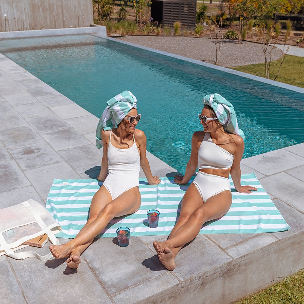 Toalla Playa Microfibra Rayas Agua