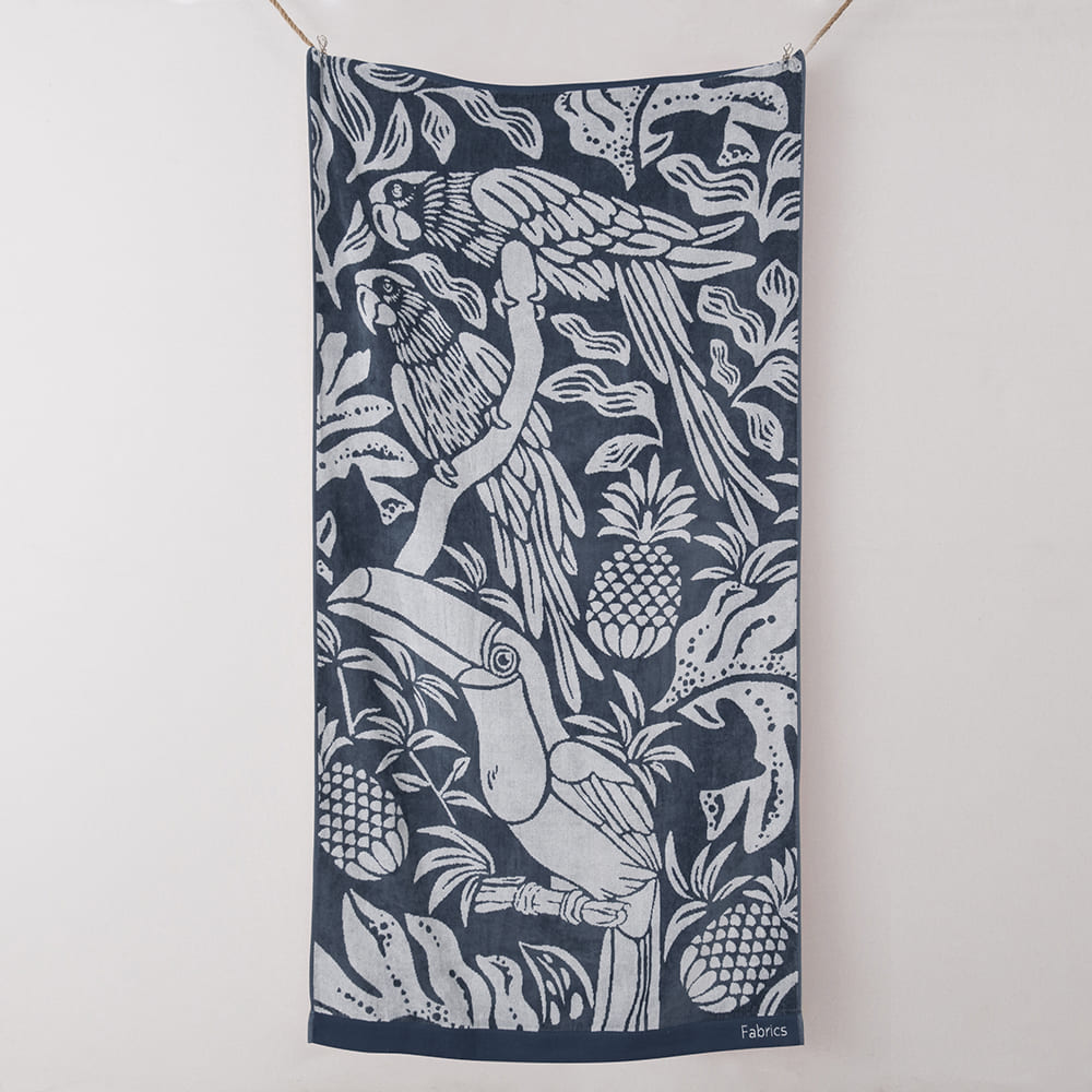 Toalla Playa Jacquard Tropic Azul