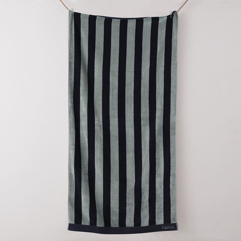 Toalla Playa Jacquard Raya Verde