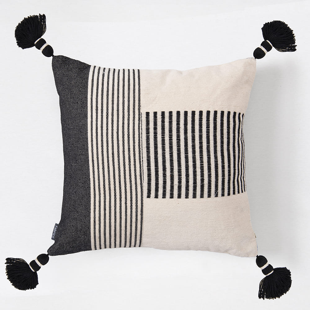 Cojín Tejido 45x45cm Arush Negro