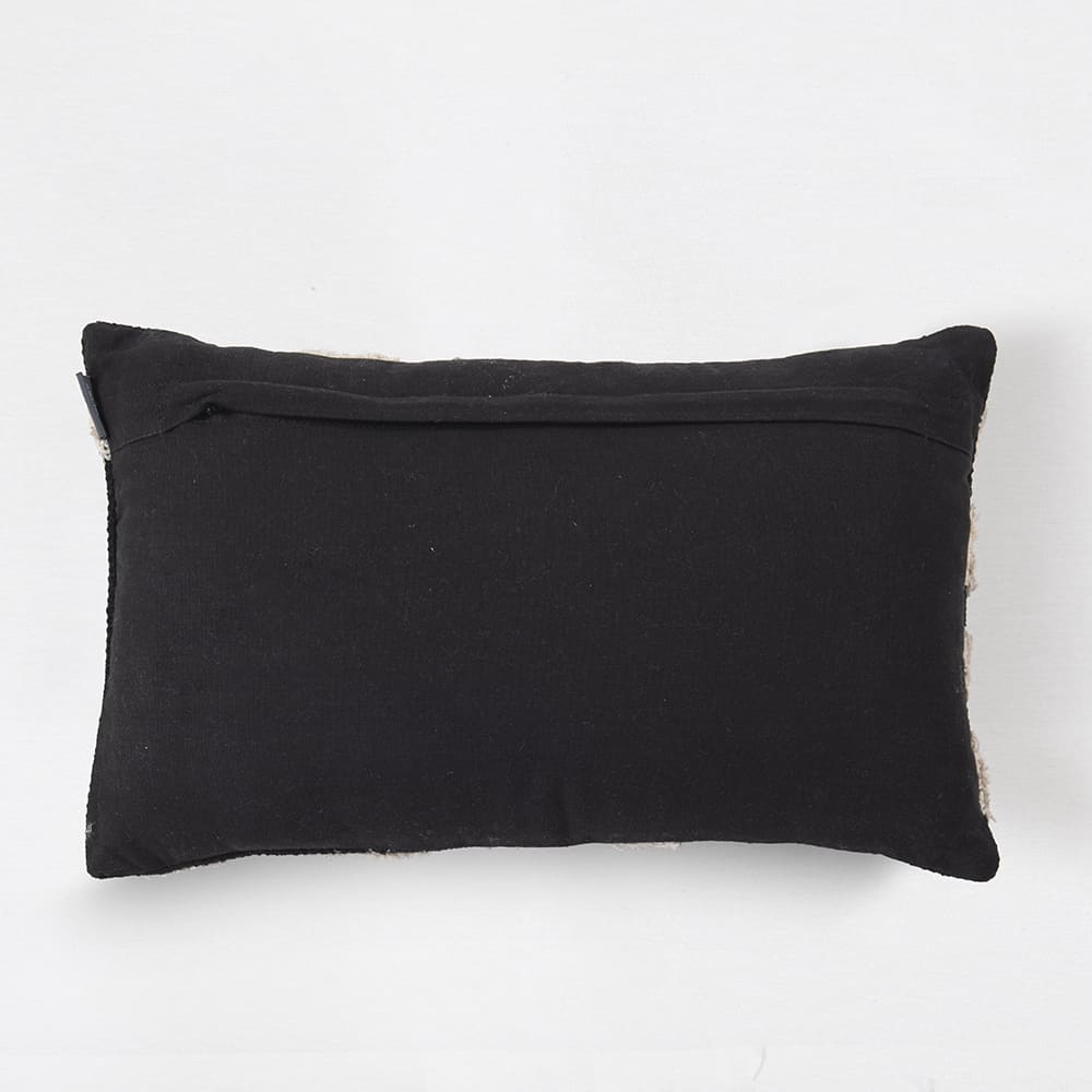 Cojín Tejido 30x50cm Ravi Negro