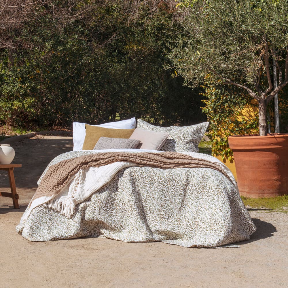 Cubrecama Quilt Estampado Sara King Verde