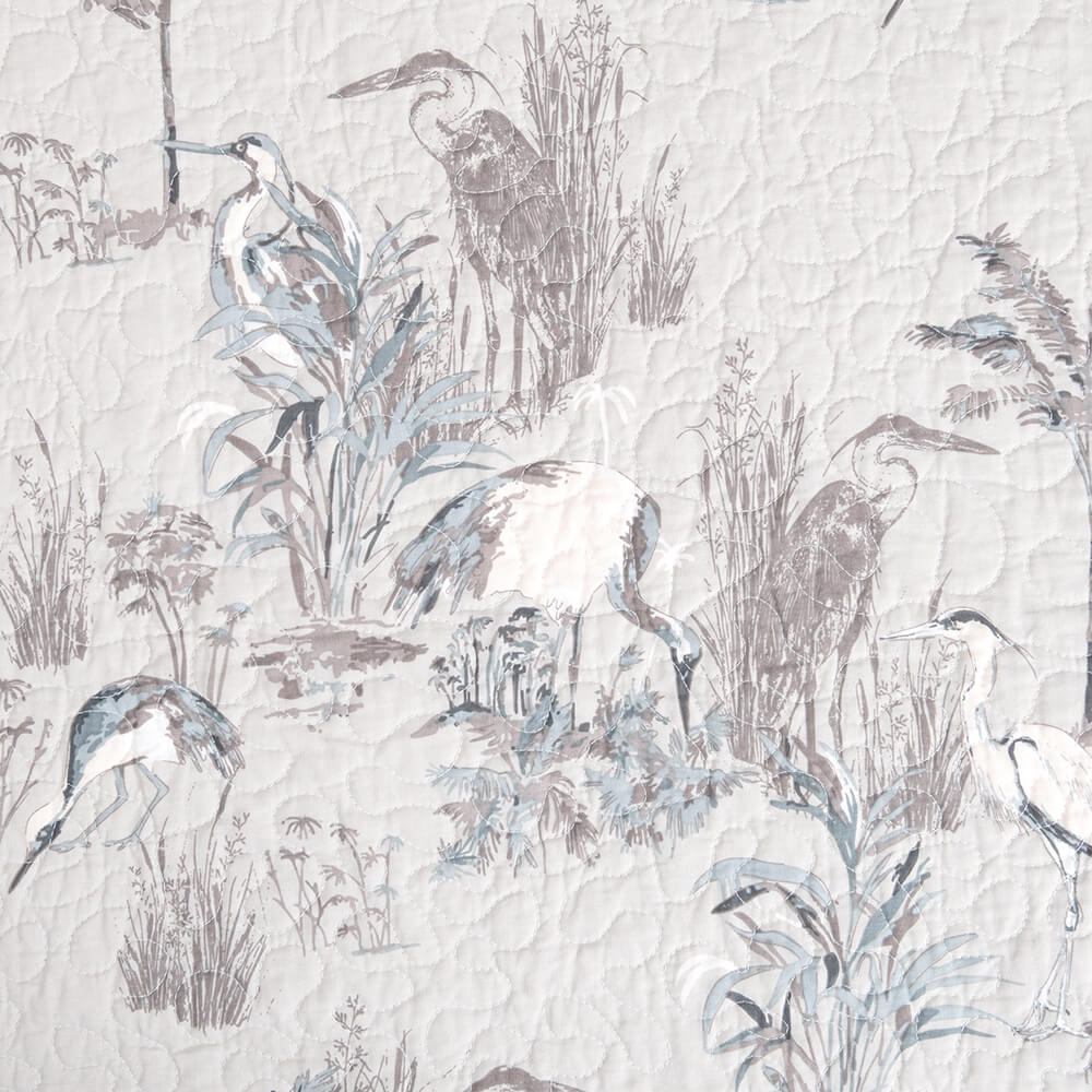 Cubrecama Quilt Estampado 2 Plazas Garza Taupe