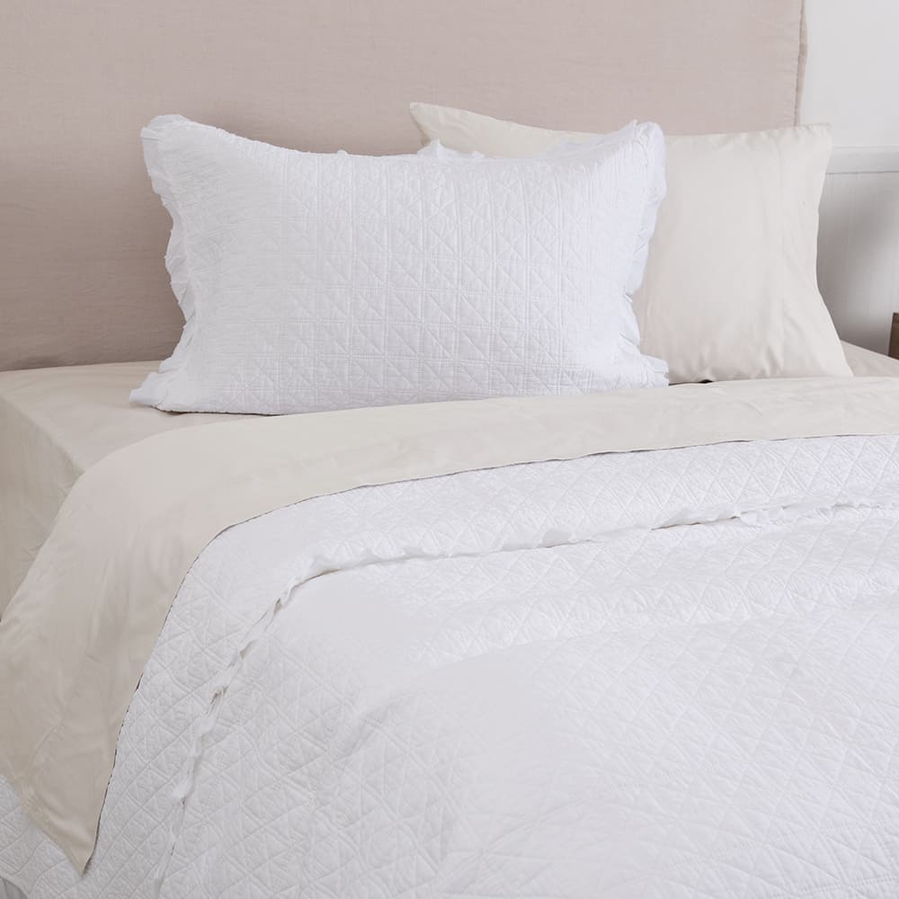 Cubrecama Quilt Florencia 1.5 Plazas Blanco