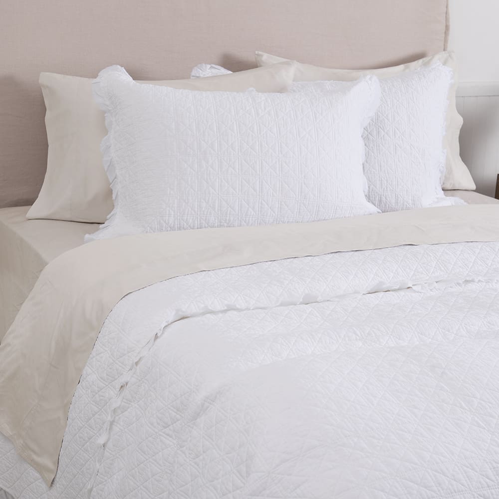Cubrecama Quilt Florencia 2 Plazas Blanco