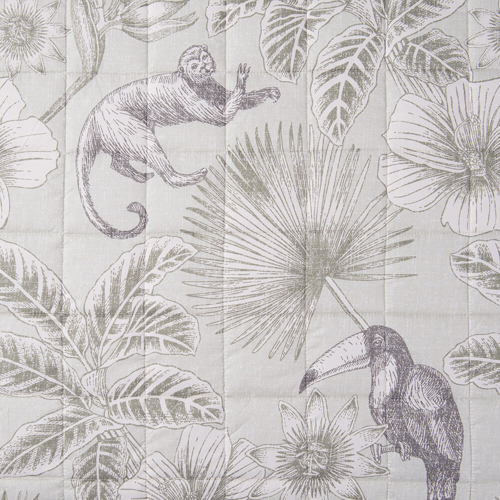 Cubrecama Quilt Estampado Aroha 1.5 Plazas Verde