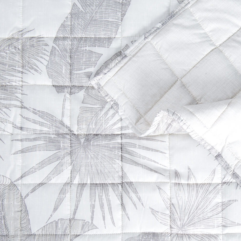 Cubrecama Quilt Estampado Maia 1.5 Plazas Gris